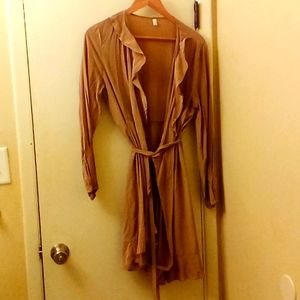 Lilysilk mauve color XL wrap dress
